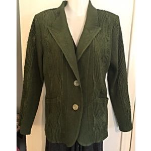 Opulent•olive green blazer